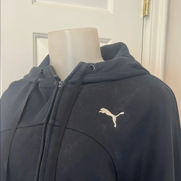 Puma Black Hoodie with Shiny Accents size small - Picture 6 of 11